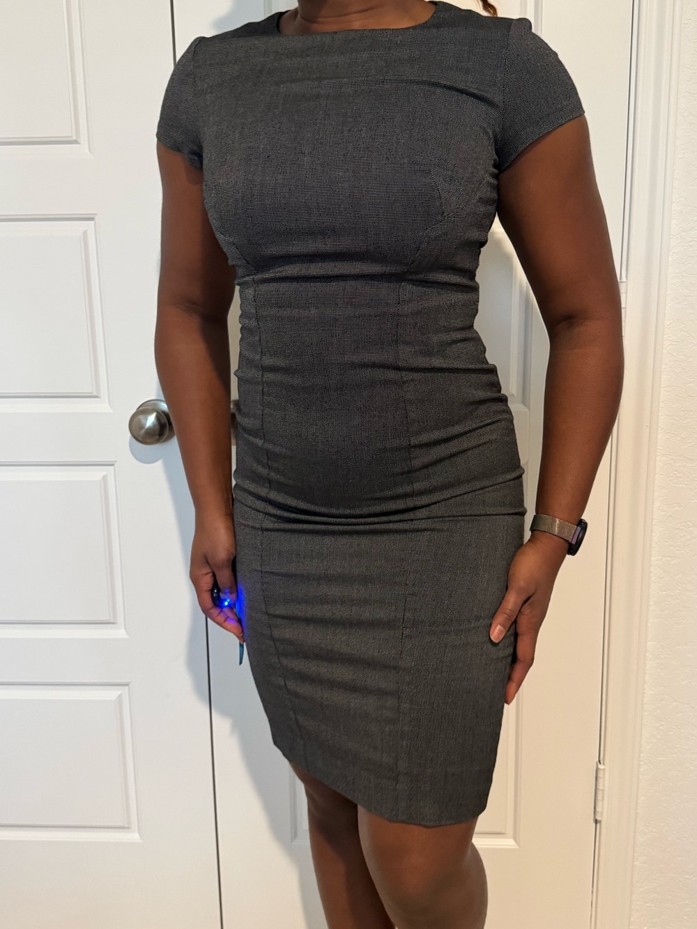 Zara Basic Collection Grey Sheath Work Dress size S